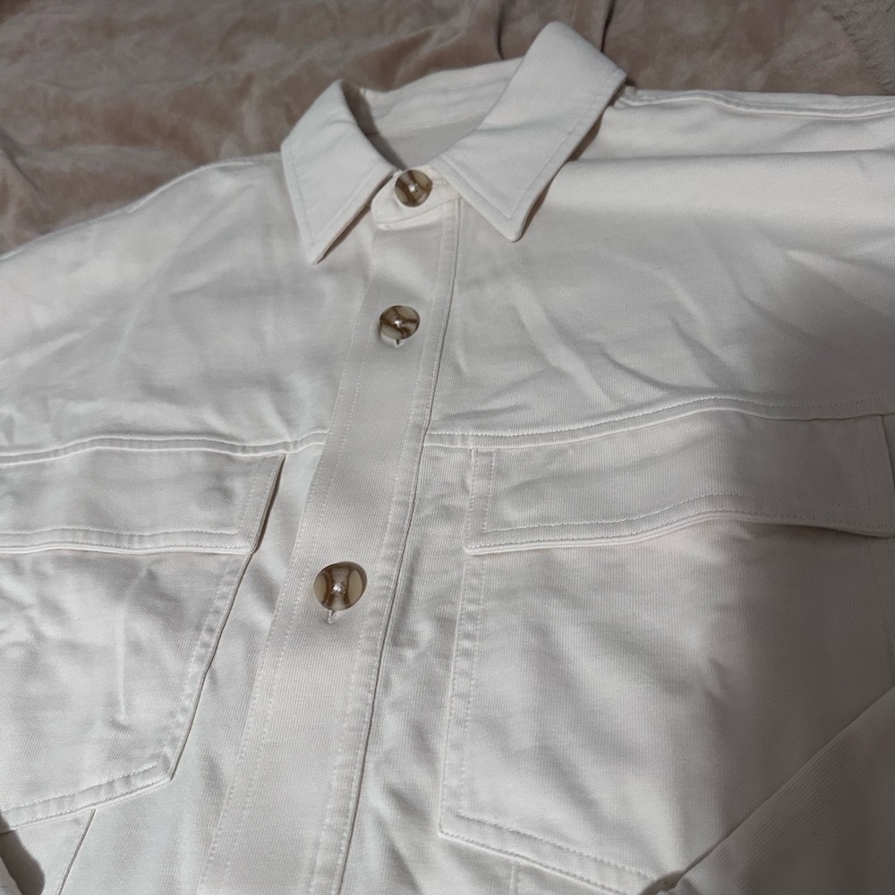 Vuori Mackenzie Jacket in Natural Classic Cream Knit Jacket M - Picture 7 of 12